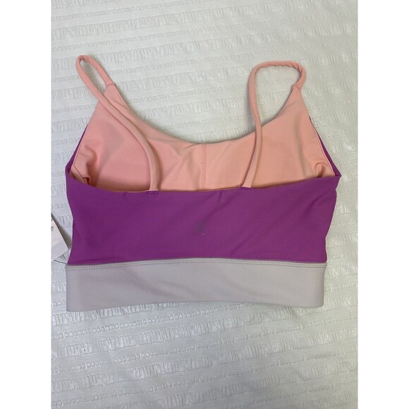 SAGE COLLECTIVE Sports Bra Stretch Wirefree Pull On Purple Orchid Combo Sz Small - Picture 2 of 6